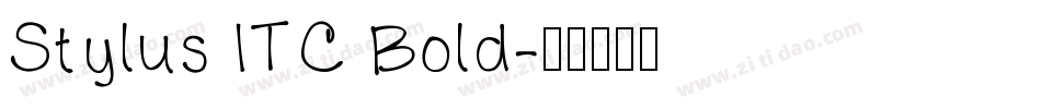 Stylus ITC Bold字体转换